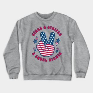 Stars & Stripes and Equal Rights USA Flag Crewneck Sweatshirt